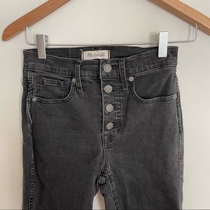 Madewell 10 Inch High Rise Skinny Jean Washed Black Size 24